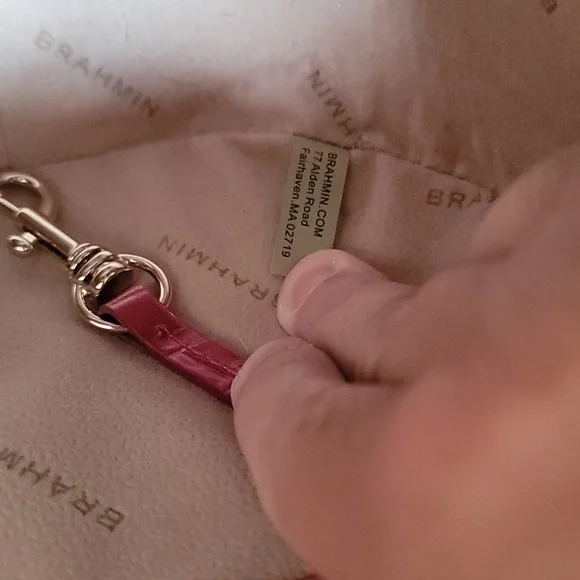 Brahmin Lane top handle Lotus canteen metallic leather handbag - Picture 15 of 15